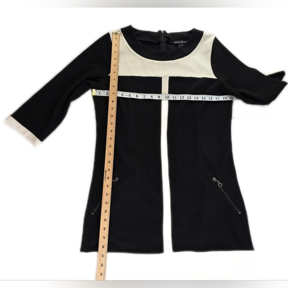 CYC 60s Retro Black And White mini  Dress. Fall/Winter. Lg - Picture 2 of 10